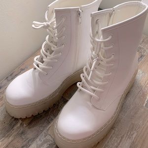 White Chunky Boots